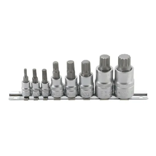 Picture of BGS TECHNIC Bit Socket Set for XZN - multiple teeth M4/M16 - 8 pcs - 5105