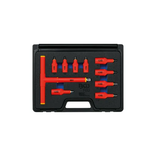 Picture of BGS TECHNIC VDE Socket Set - square socket 10 and 12 mm - hexagon socket 4-10 mm - 10 pcs - 7132