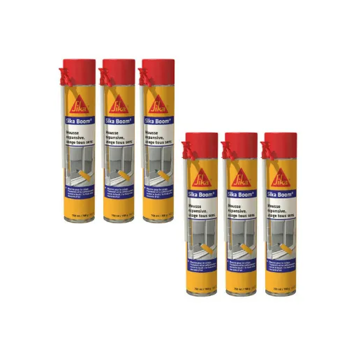 Picture of Set of 6 SIKA Boom Expanding Foams - Multiposition - Beige - 750 ml