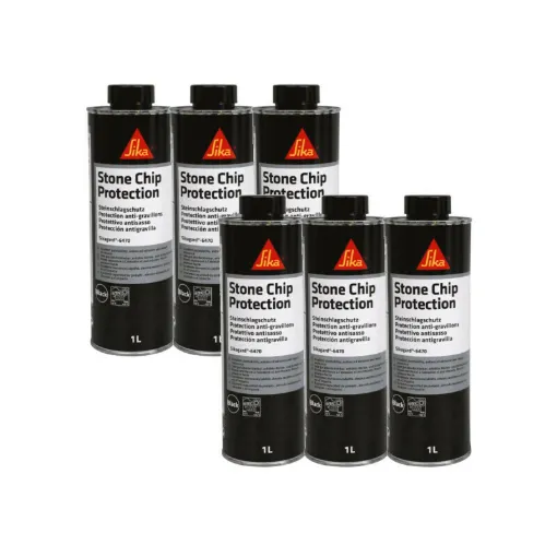 Picture of Batch of 6 anti-gravel coatings SIKA Sikagard 6470 - Black - 1L