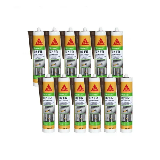 Picture of Set of 12 Acrylic Sealants for Facades - SIKA SikaSeal 107 Joints and Cracks - Mahogany - 300ml