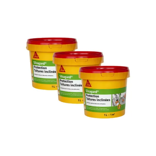 Picture of Set of 3 SIKA Sikagard Protection Roofing Paints - Beige - 3 x 1L