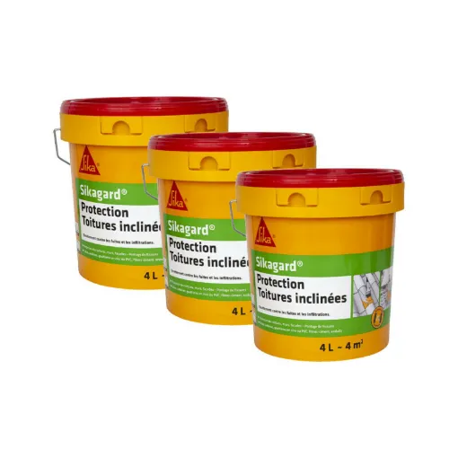 Picture of Batch of 3 SIKA Sikagard Sloped Roof Protection Paints - Beige - 3 x 4L