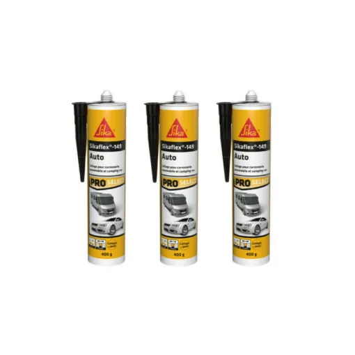 Picture of Set of 3 SIKA Sikaflex 149 Car Adhesives - Black - 651991