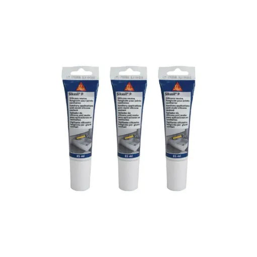 Picture of Set of 3 SIKA Sikasil-P Marine Universal Silicone Sealants - Transparent - 85ml