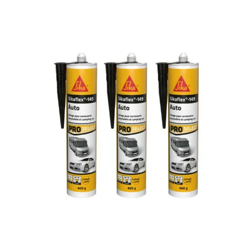 Picture of Set of 3 SIKA Sikaflex 149 Car Adhesives - Black - 651991