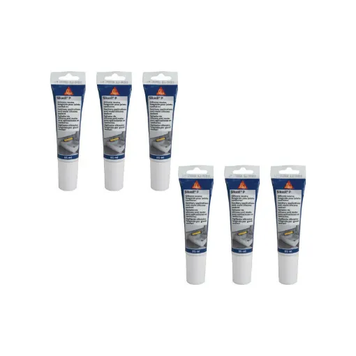 Picture of Set of 6 SIKA Sikasil-P Marine Universal Silicone Sealants - Transparent - 85ml