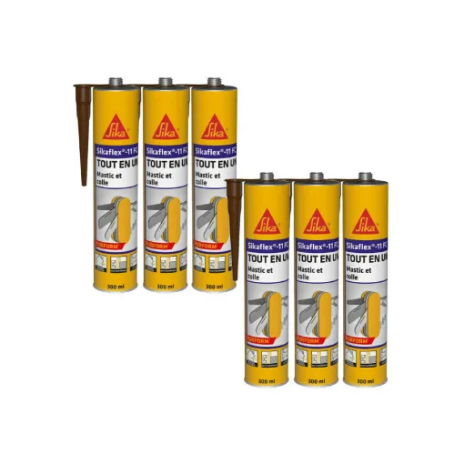 Picture of Set of 6 SIKA Sikaflex 11 FC Purform Multi-Purpose Adhesives - Brown - 300 ml