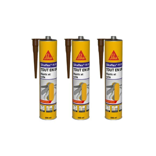 Picture of Set of 3 SIKA Sikaflex 11 FC Purform Multi-Purpose Adhesives - Brown - 300 ml