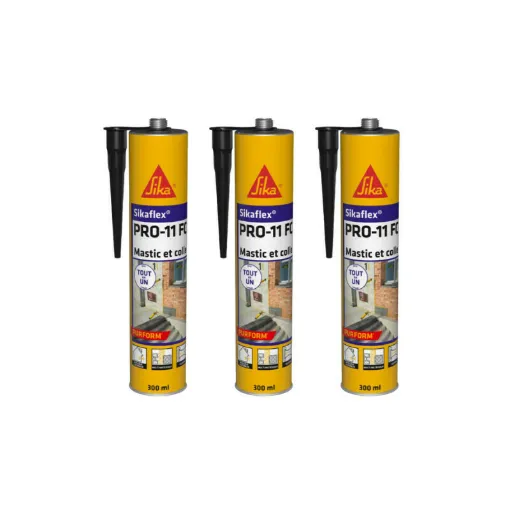 Picture of Set of 3 SIKA Sikaflex PRO 11 FC Purform Adhesives - Black - 300ml - 659664