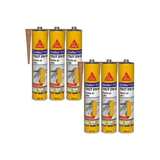 Picture of Set of 6 SIKA Sikaflex 11 FC Purform Multipurpose Adhesives - Beige - 300 ml