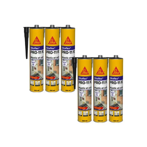 Picture of Set of 6 SIKA Sikaflex PRO 11 FC Purform Adhesives - Black - 300ml - 659664