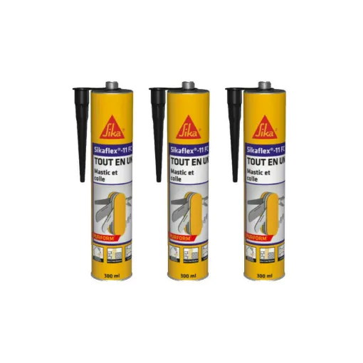 Picture of Set of 3 SIKA Sikaflex 11 FC Purform multi-purpose adhesives - Black - 300ml