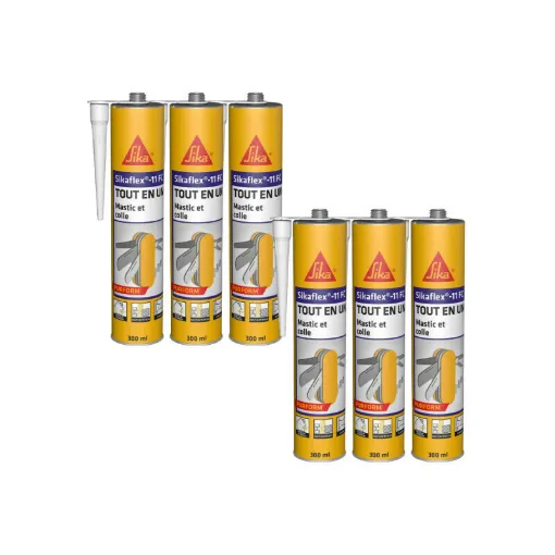 Picture of Set of 6 SIKA Sikaflex 11 FC Purform Multipurpose Adhesives - White - 300 ml