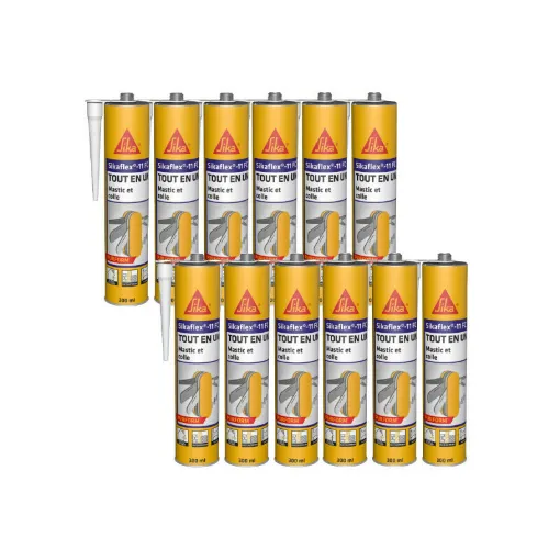 Picture of Set of 12 SIKA Sikaflex 11 FC Purform Multipurpose Adhesives - White - 300 ml