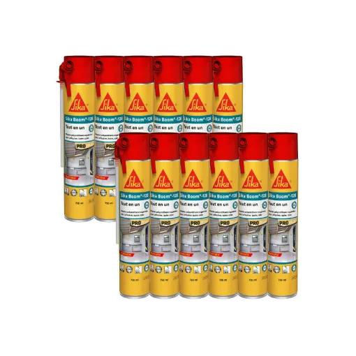 Picture of Batch of 12 SIKA all-in-one manual expanding foams - SikaBoom 128 - 750ml