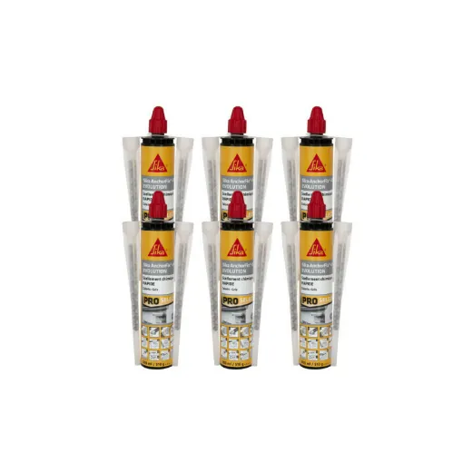 Picture of Set of 6 SIKA Anchorfix-1 Evolution quick chemical sealants - Grey - 300ml