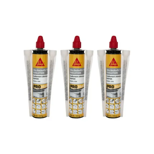 Picture of Set of 3 quick chemical sealants SIKA Anchorfix-1 Evolution - Grey - 300ml