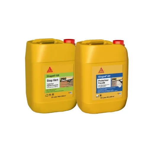 Picture of SIKA Treatment and Protection Pack - Sikagard-120 Stop Vert 20L - Sikagard-221 Facade Protector 20L