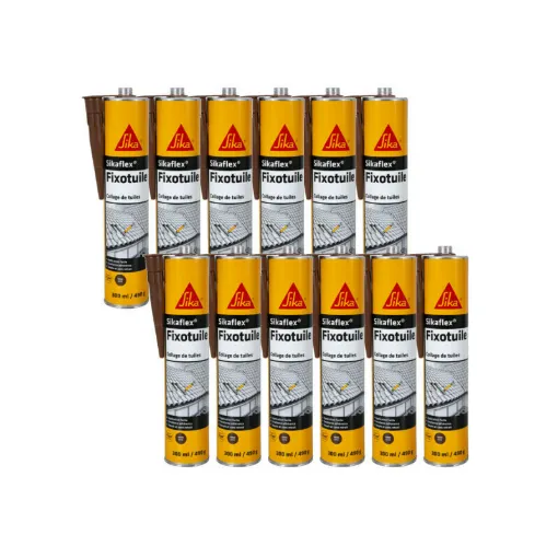 Picture of Batch of 12 SIKA Sika Fixotuile flexible sealants - Terracotta - 300ml