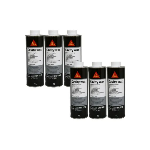 Picture of Set of 6 SIKA Sikagard 6250 anti-corrosion thixotropic waxes - 1L - White