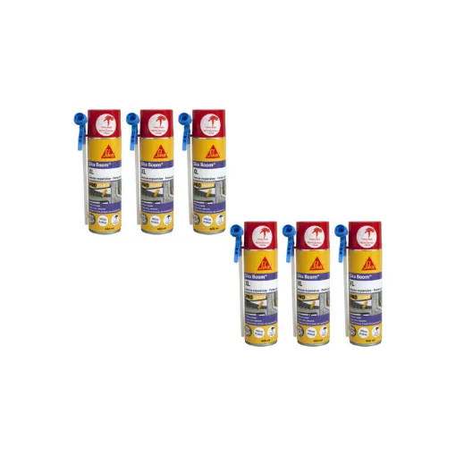 Picture of Set of 6 SIKA Boom XL Expanding Foams - White - 400ml