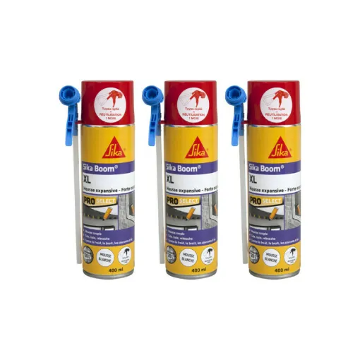 Picture of Set of 3 SIKA Boom XL Expanding Foams - White - 400ml