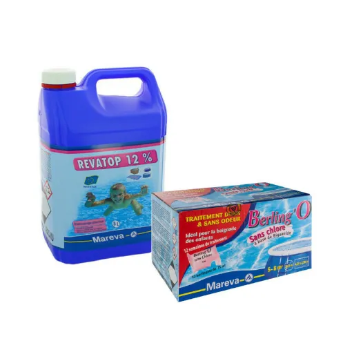 Picture of MAREVA chlorine-free cleaning pack for pools from 5 to 8 m3 - Berling'o - Revatop