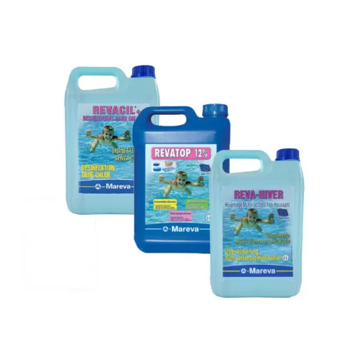 Picture of MAREVA Pack Revatop 12% Algaecide - 5 L - Revacil Bactericide - 5 L - Winterization product - 5 L