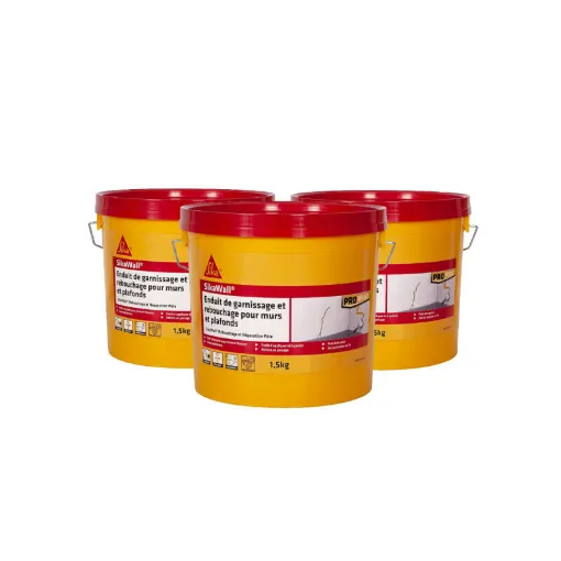 Picture of Set of 3 SIKA SikaWall Filling and Repairing Plasters for Walls and Ceilings in Paste - 1,5Kg