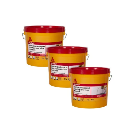 Picture of Set of 3 SIKA SikaWall Filling and Repairing Plasters for walls and ceilings - 5Kg