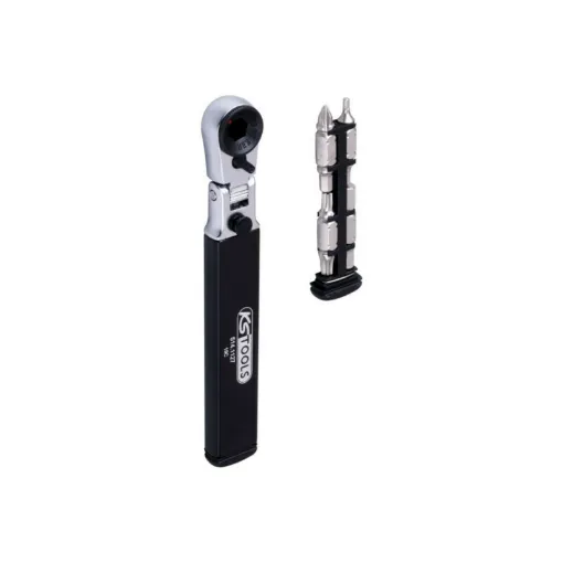 Picture of KS TOOLS bit holder - 8 in 1 - reversible extra flat - tilting head with lock - 514.1127