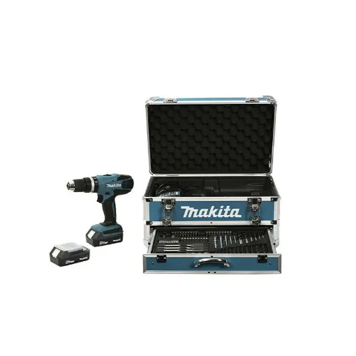 Picture of Impact drill MAKITA 18V - 2 batteries BL1815G 1.5Ah - 1 charger DC18WA HP457DWEX4