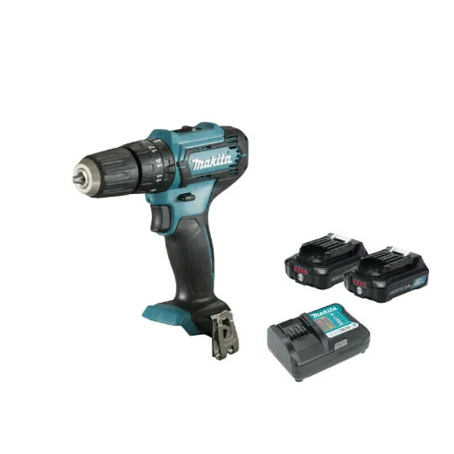 Picture of Impact drill MAKITA 12V CXT - 2 batteries BL1021B 2.0Ah - 1 charger DC10WD HP333DWAE