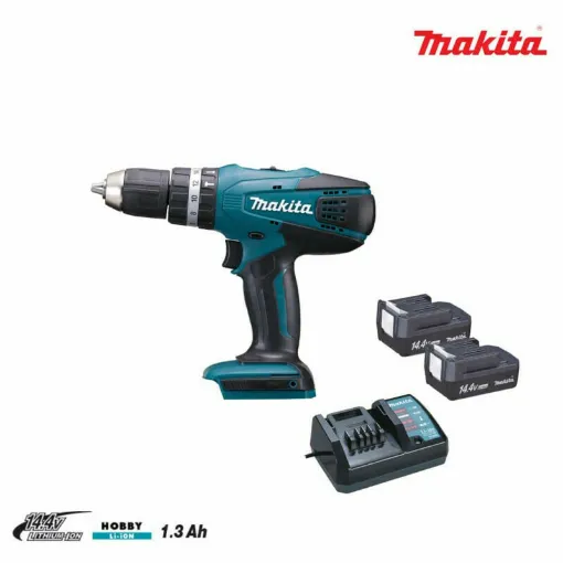 Picture of Impact drill MAKITA 14.4V - 2 batteries BL1413G 1.3Ah - 1 charger DC18WA HP347DWE