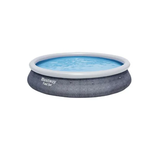 Picture of BESTWAY round self-supporting pool - 396 x 84 cm - 7340 L - Rattan pattern - Fast Set - 57376