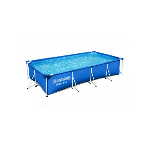 Picture of BESTWAY rectangular tubular pool - 400 x 211 x 81 cm - 5 700 L - Steel Pro - 56424