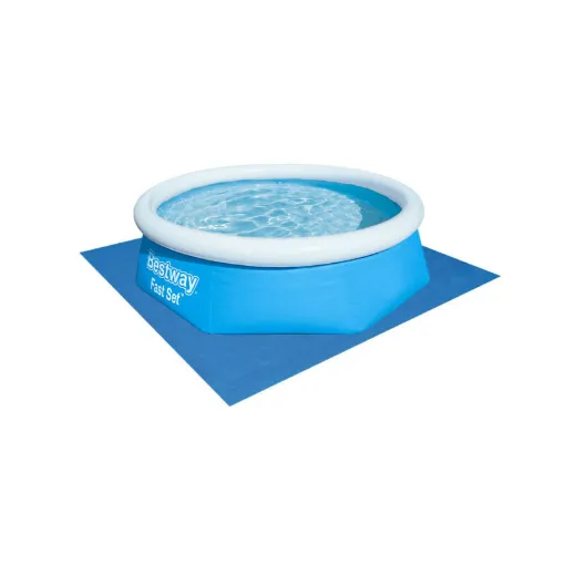 Picture of Pack BESTWAY Round self-supporting pool - Fast Set - 244 x 66 cm - Floor mat - 305 x 305 cm