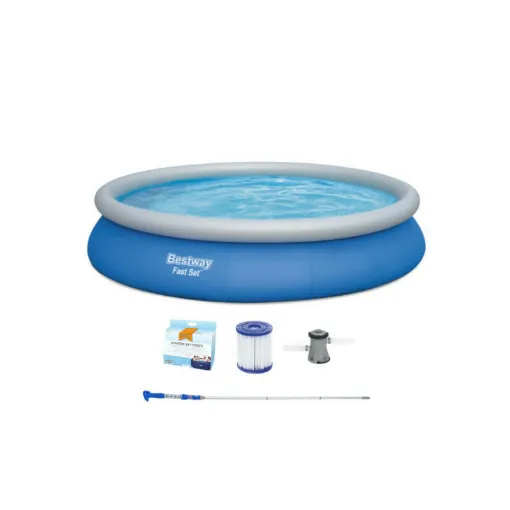 Picture of Pack BESTWAY Self-supporting round pool - Fast Set - 457 x 84 cm - Cordless vacuum cleaner - Water treatment kit