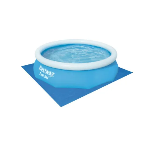 Picture of Pack BESTWAY Round self-supporting pool - Fast Set - 305 x 76 cm - Ground Cover - 305 x 305 cm