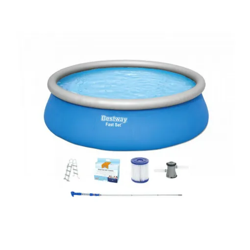 Picture of Pack BESTWAY Self-supporting round pool - Fast Set - 457 x 122 cm - Cordless vacuum cleaner - Water treatment kit