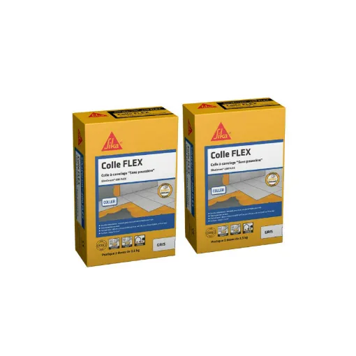 Picture of Set of 2 SIKA SikaCeram 200 Flex Tile Adhesives - Grey - 2.5 kg