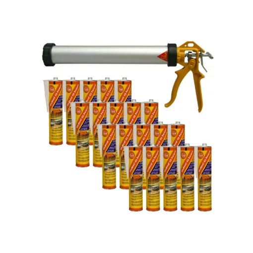 Picture of SIKA Pack - 20 elastic adhesives SikaBond 52 Parquet 300ml - MK 5C EVO gun