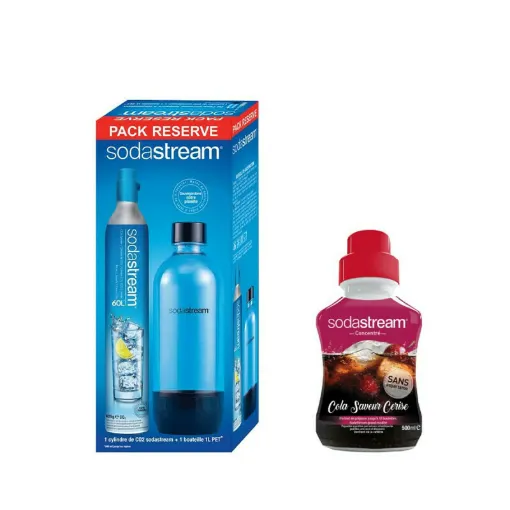 Picture of SODASTREAM CO2 Cylinder Pack 60L - 1 bottle PET 1L - Cherry Cola Cherry Concentrate 500 ml