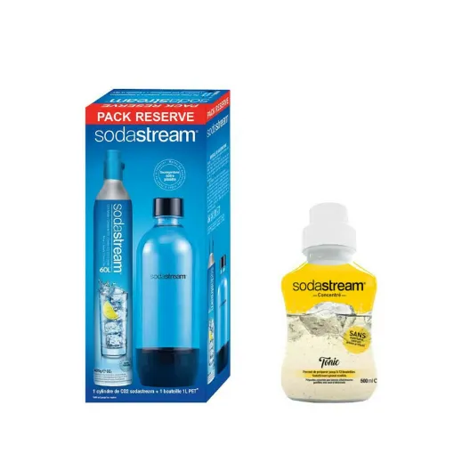 Picture of SODASTREAM Pack CO2 Cylinder 60L - 1 bottle PET 1L - Tonic Concentrate 500 ml