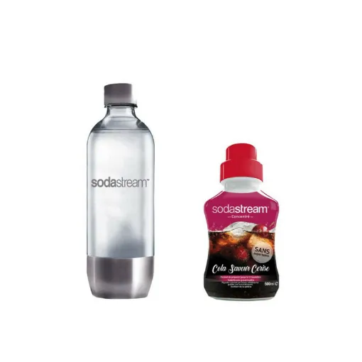 Picture of SODASTREAM Bottle PET Metal Base Pack 1L - Cherry Cola Cherry Concentrate 500 ml