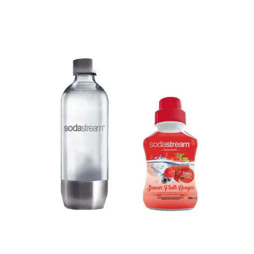 Picture of SODASTREAM Bottle Bottle Metal Base PET 1L - Red Fruit Concentrate 500 ml