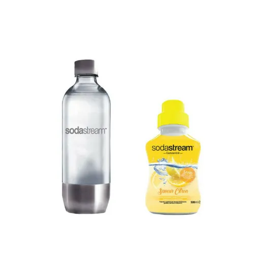 Picture of SODASTREAM Bottle PET Metal Base Pack 1L - Lemon Concentrate 500 ml