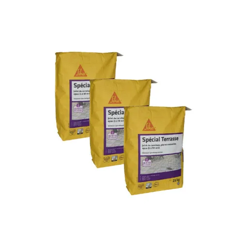 Picture of Batch of 3 jointing mortars for terraces - SIKA SikaCeram - 25kg - 504039