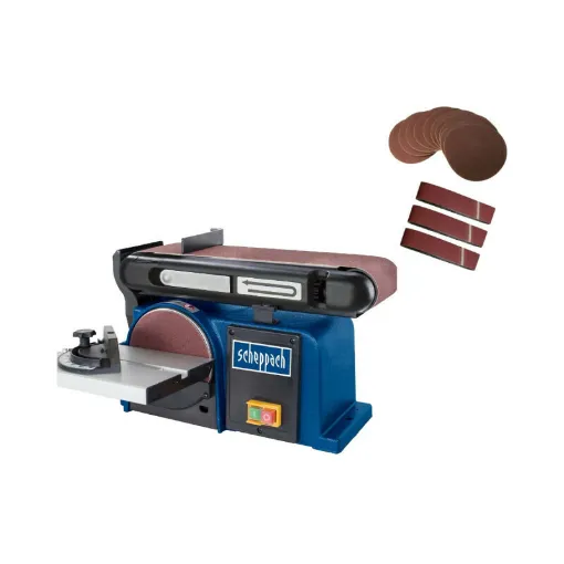 Picture of Pack SCHEPPACH Belt and Disc Sander 370W - BTS900 - 3 Sanding Belts - 10 Sanding Discs - Grit 120